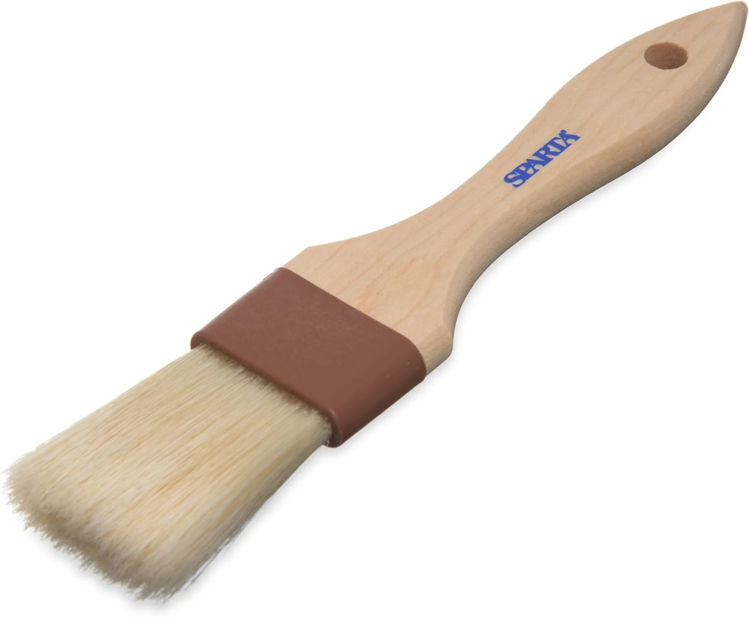 1" Flat Boar Hair Brush with Wooden Handle