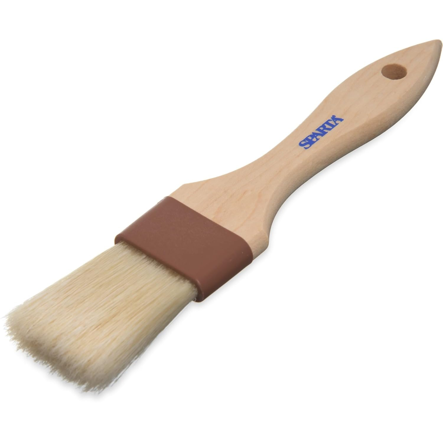 1" Flat Boar Hair Brush with Wooden Handle