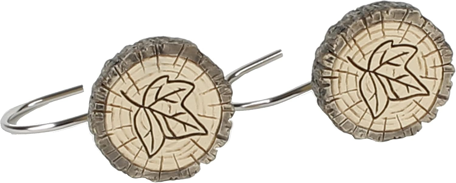 SKL Home Sundance Shower Curtain Hooks, Brown 12 Count