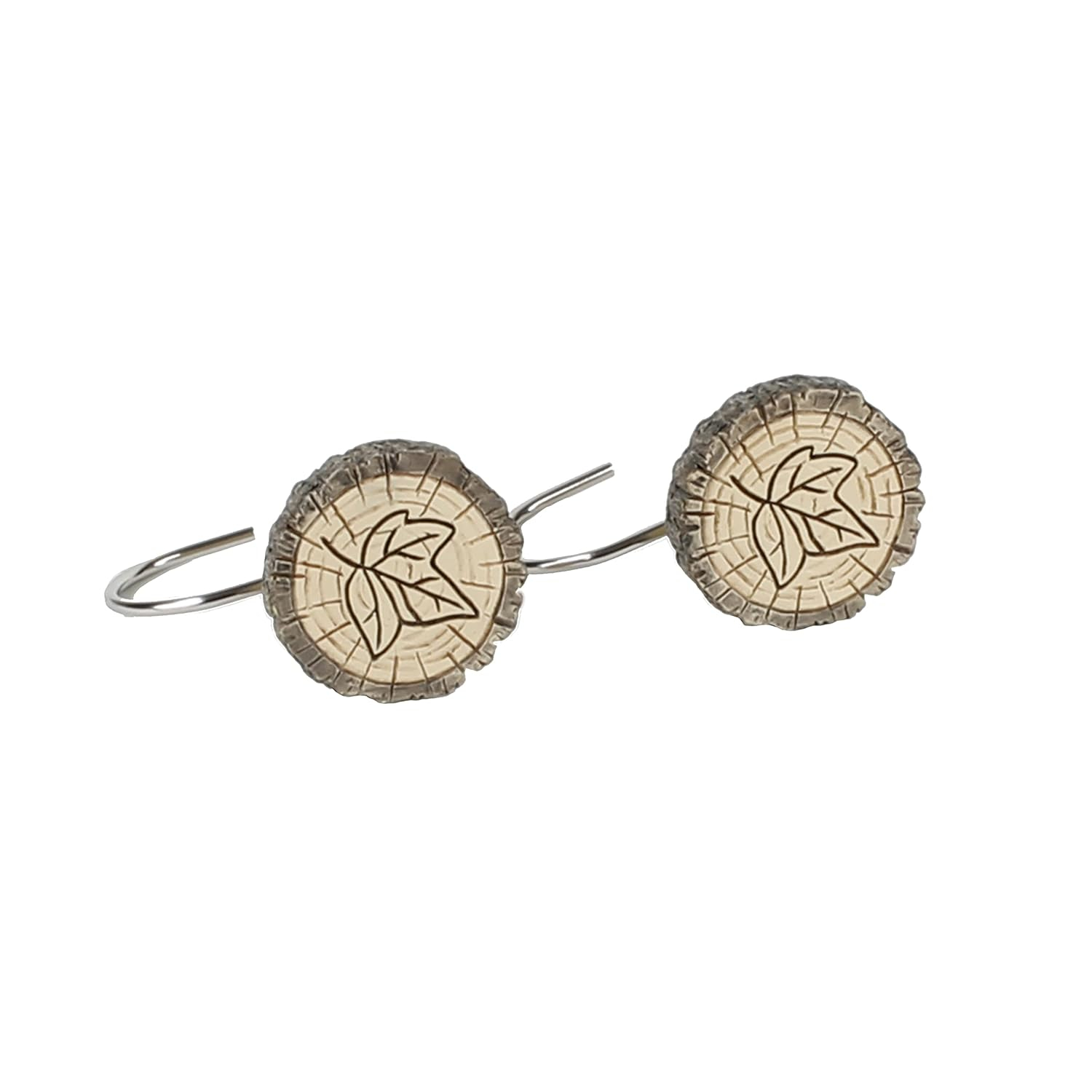 SKL Home Sundance Shower Curtain Hooks, Brown 12 Count