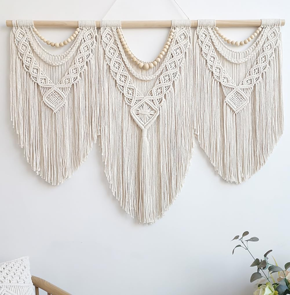 Rosalind Wheeler Macrame Wall Hanging Large Boho Wall Decor Wall Decor Living Room