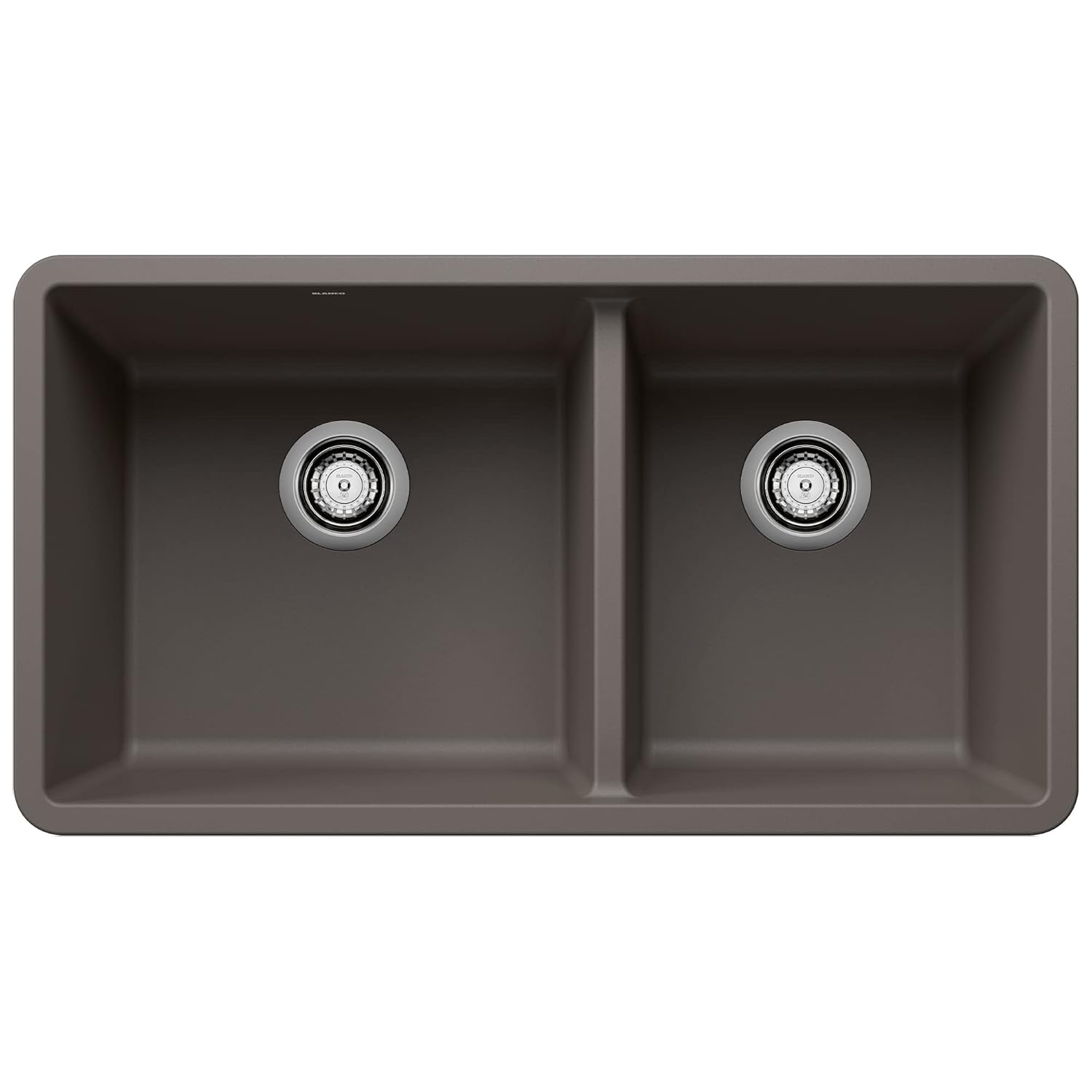 Precis SILGRANIT 33" L X 18" W Double Bowl Undermount Kitchen Sink