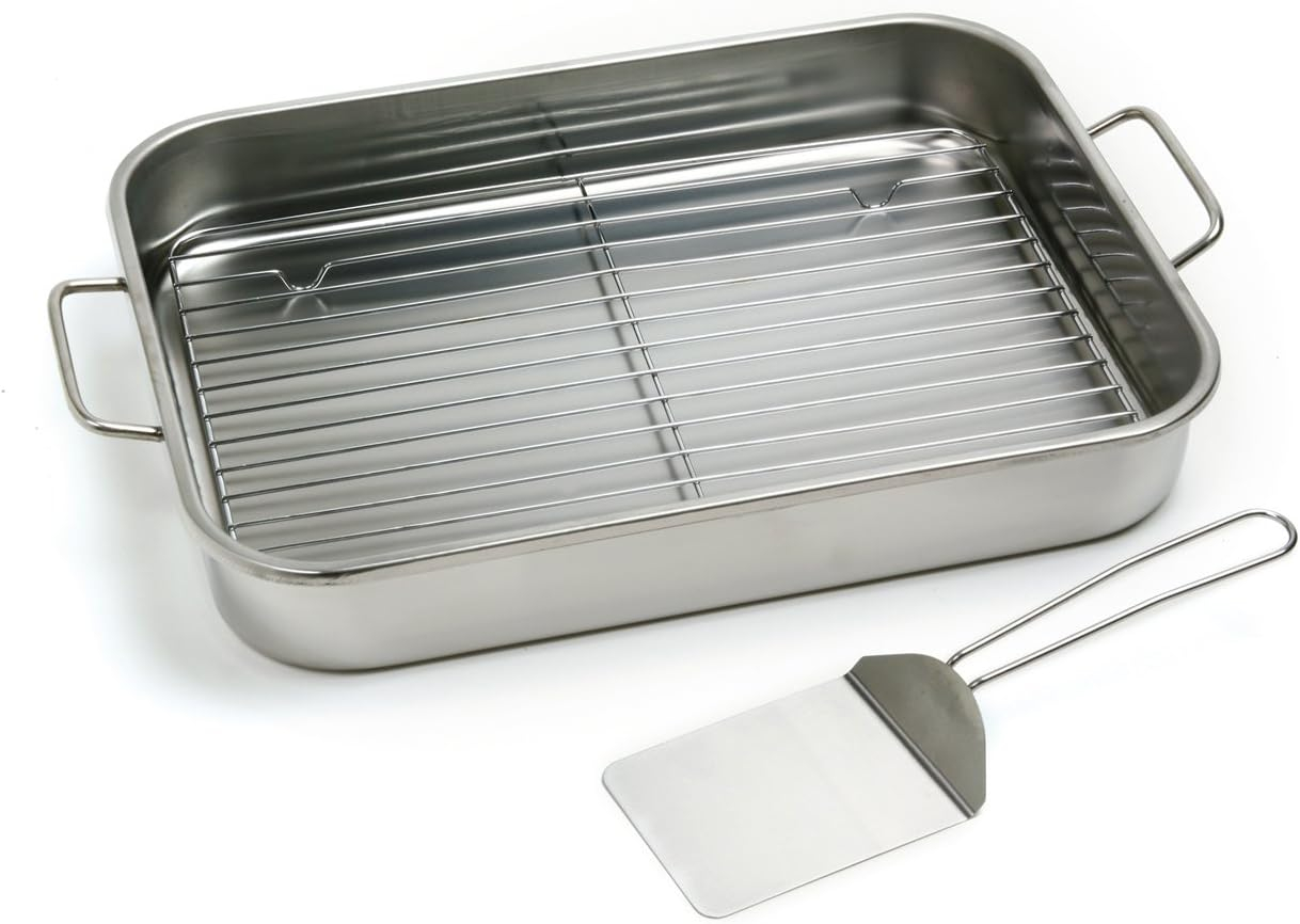 Norpro Stainless-Steel Roaster Pan Set