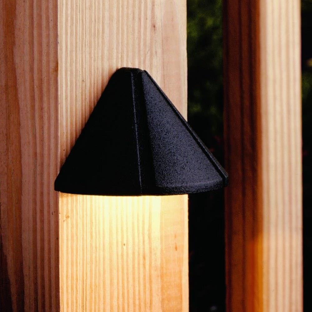 Kichler 15065BKT Six Groove Deck 1-Light 12V, Textured Black