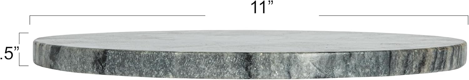 11 in. Gray Marble Round Cheese and Cutting Board