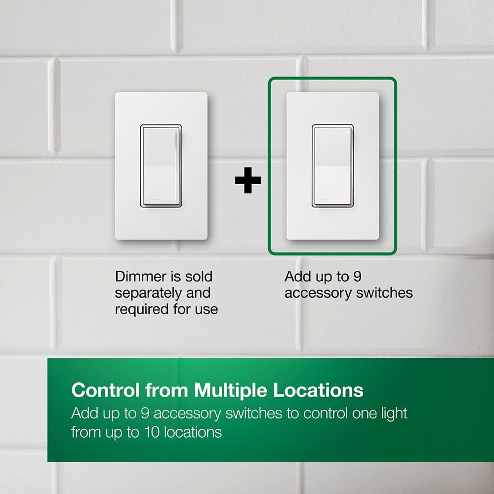 Light Almond Smart Rocker Accessory Switch for LED Dimmers