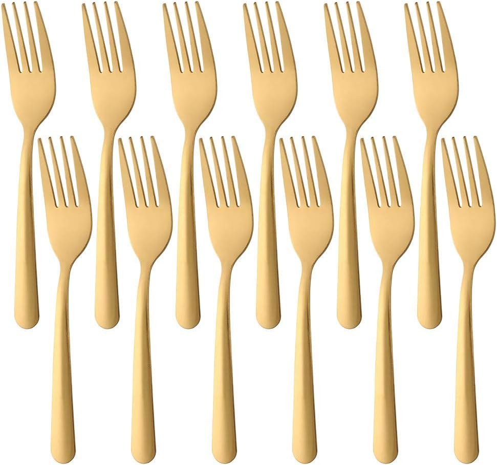 6.2-Inch Salad Forks Dessert Forks 12Pcs, BUY&USE Stainless Steel Cutlery Set