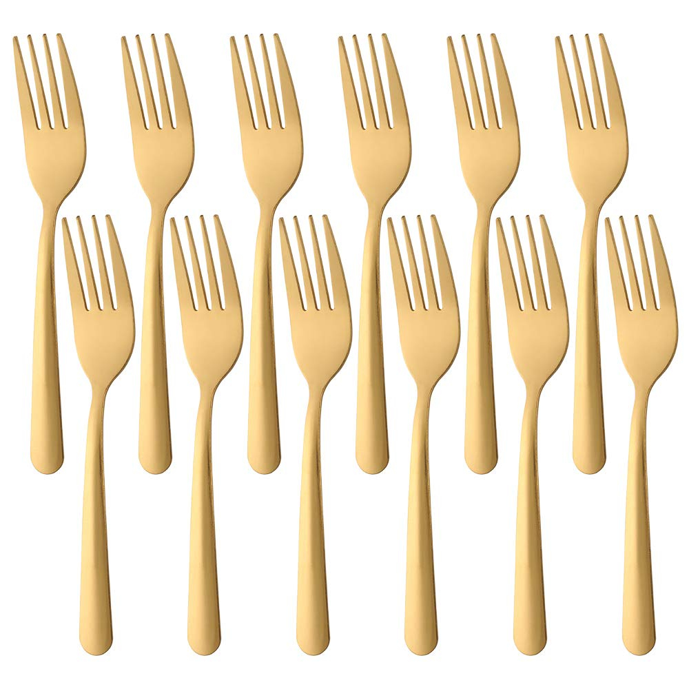 6.2-Inch Salad Forks Dessert Forks 12Pcs, BUY&USE Stainless Steel Cutlery Set