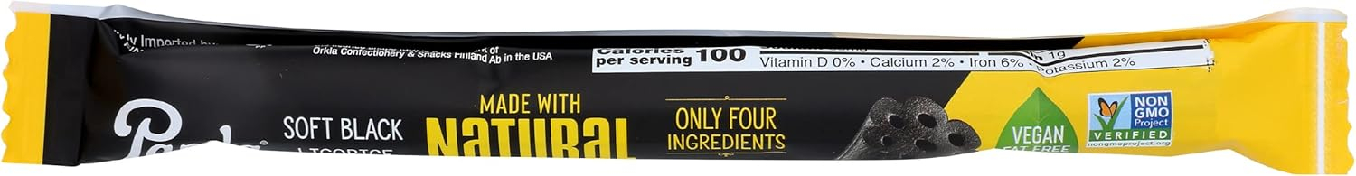 Organic Vegan Soft Black Licorice Sticks, 20ct Box
