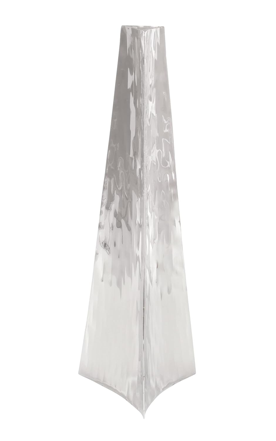 DecMode 22" Hammered Silver Stainless Steel Vase