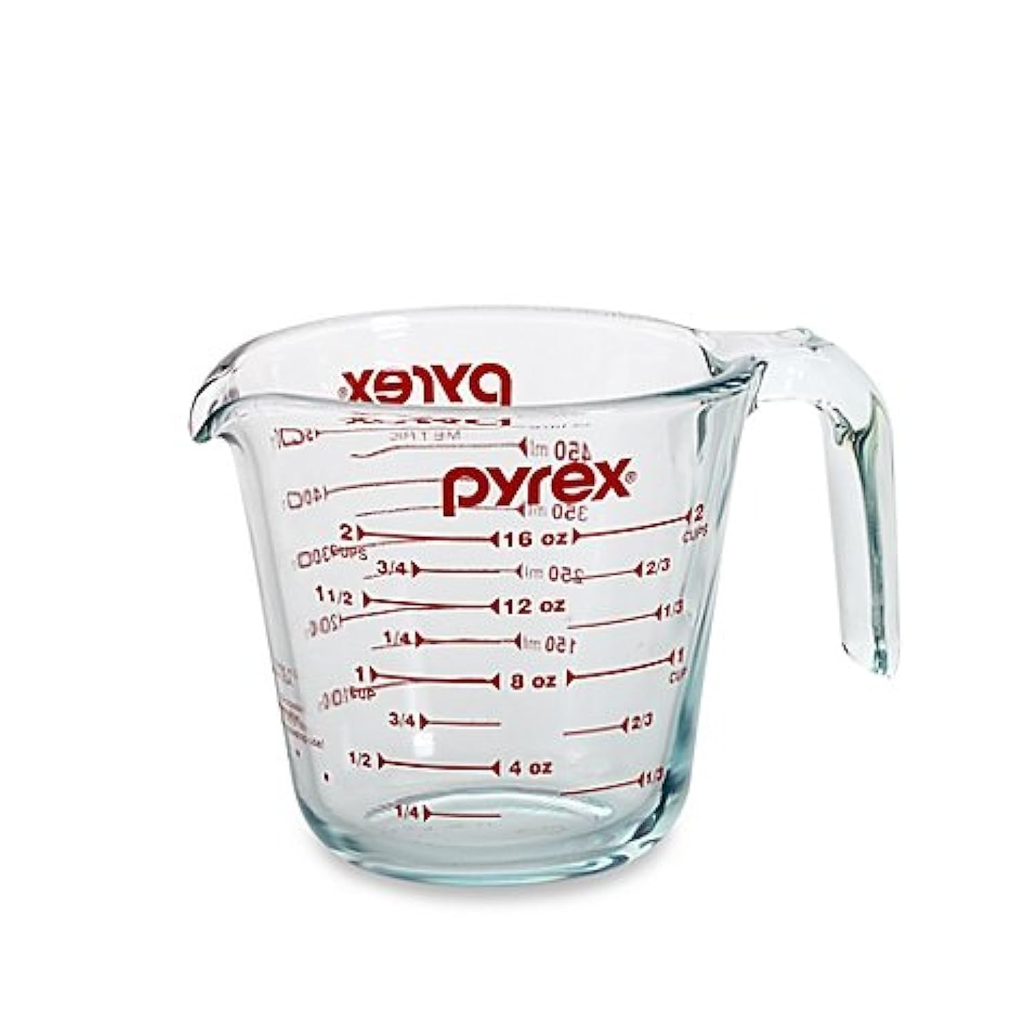 Pyrex Prepware 6001075 Measuring Cup, Red Graphics, Clear