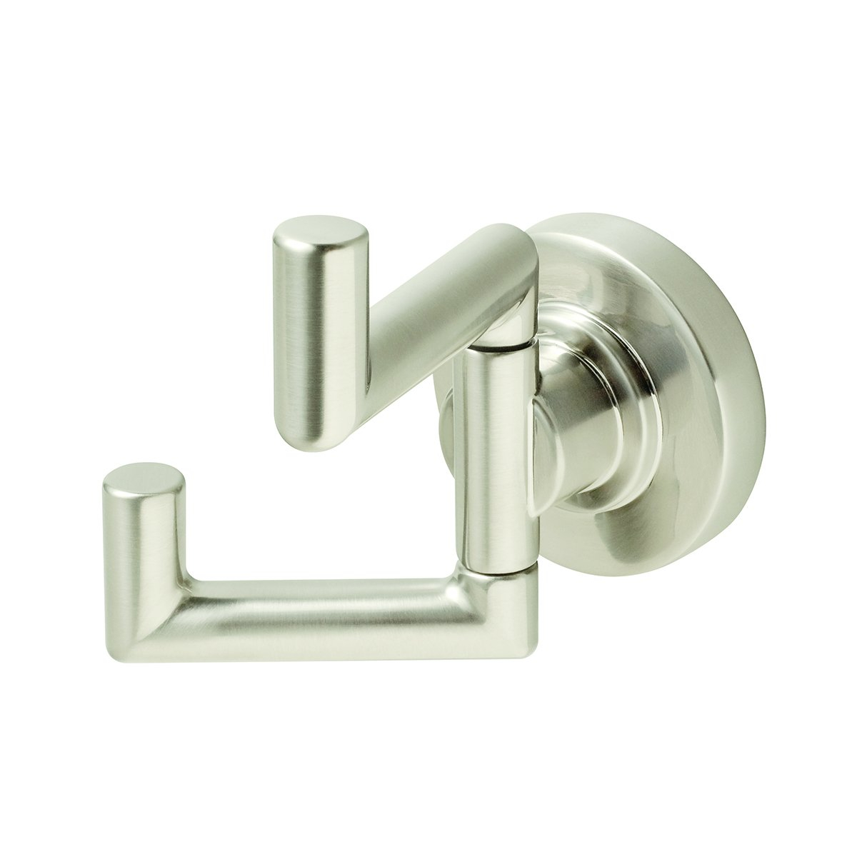 Neo Double Robe Hook in Brushed Nickel