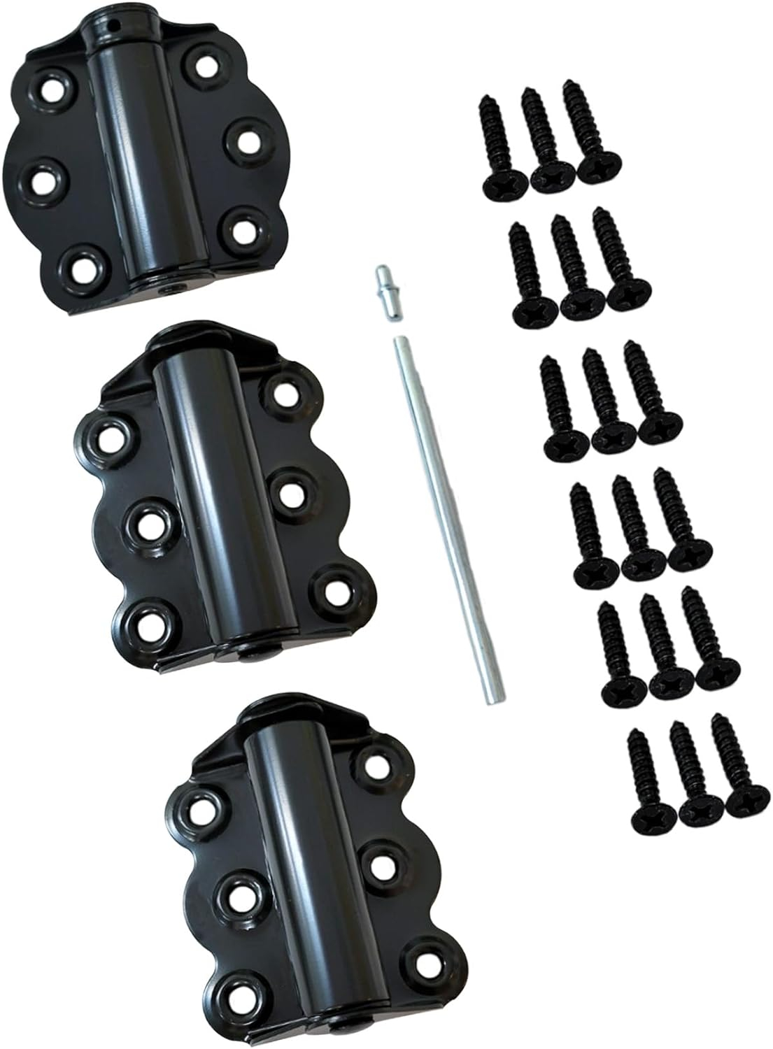 (3-Pk) Wright Products Adjustable  Self Closing Door Hinges Black 2-3/4" V226BL