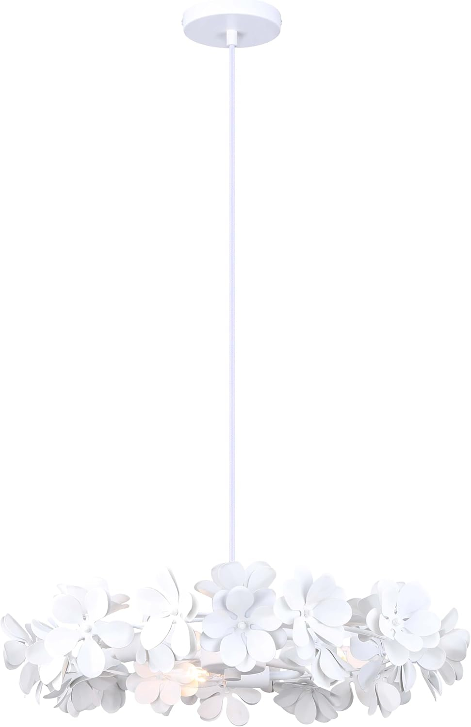 Cassia 3 Light Matte White Modern Chandelier for Dining Rooms and Living Rooms