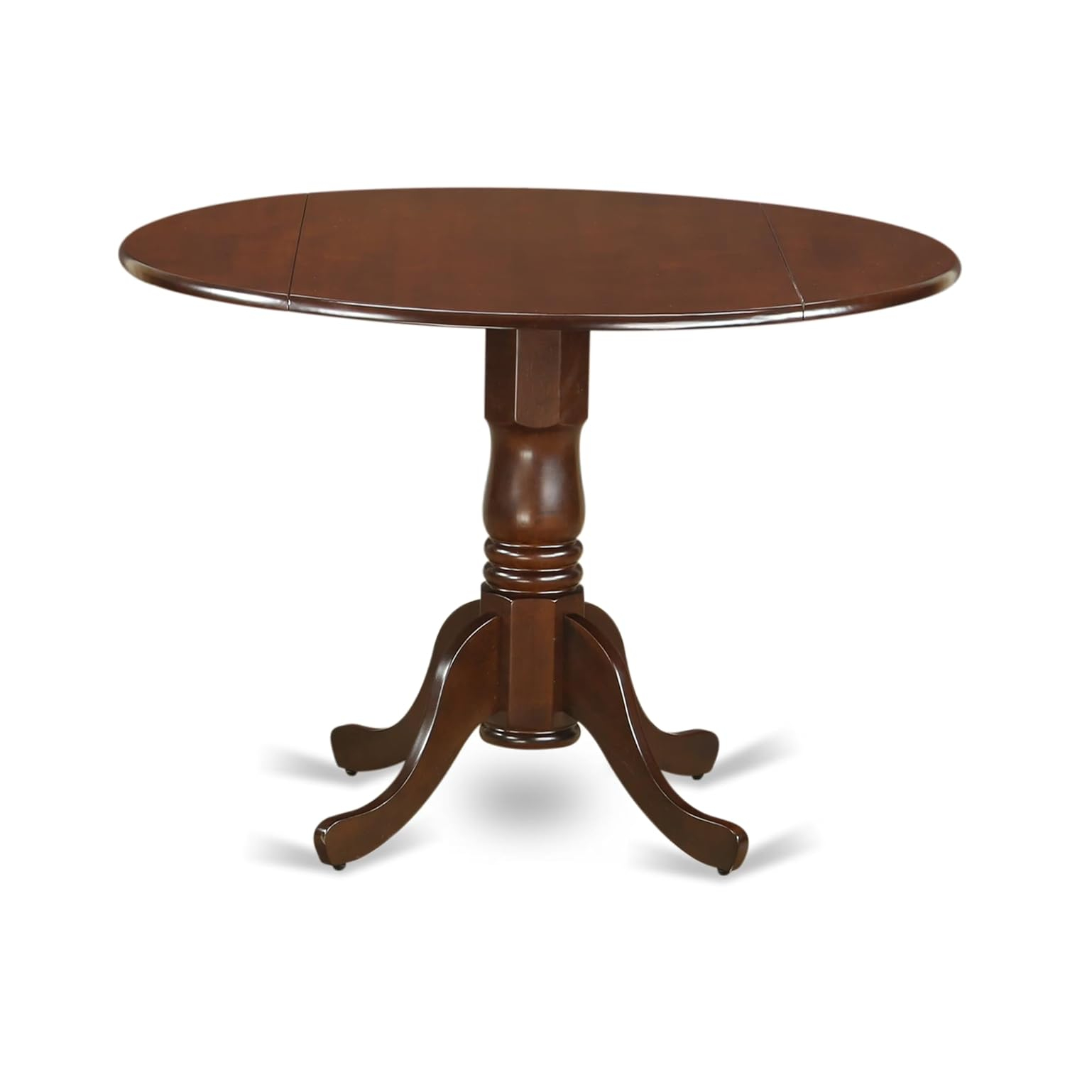 East West Furniture,Dublin Round Table With Two 9" Drop Leaves In A Mahogany Finish