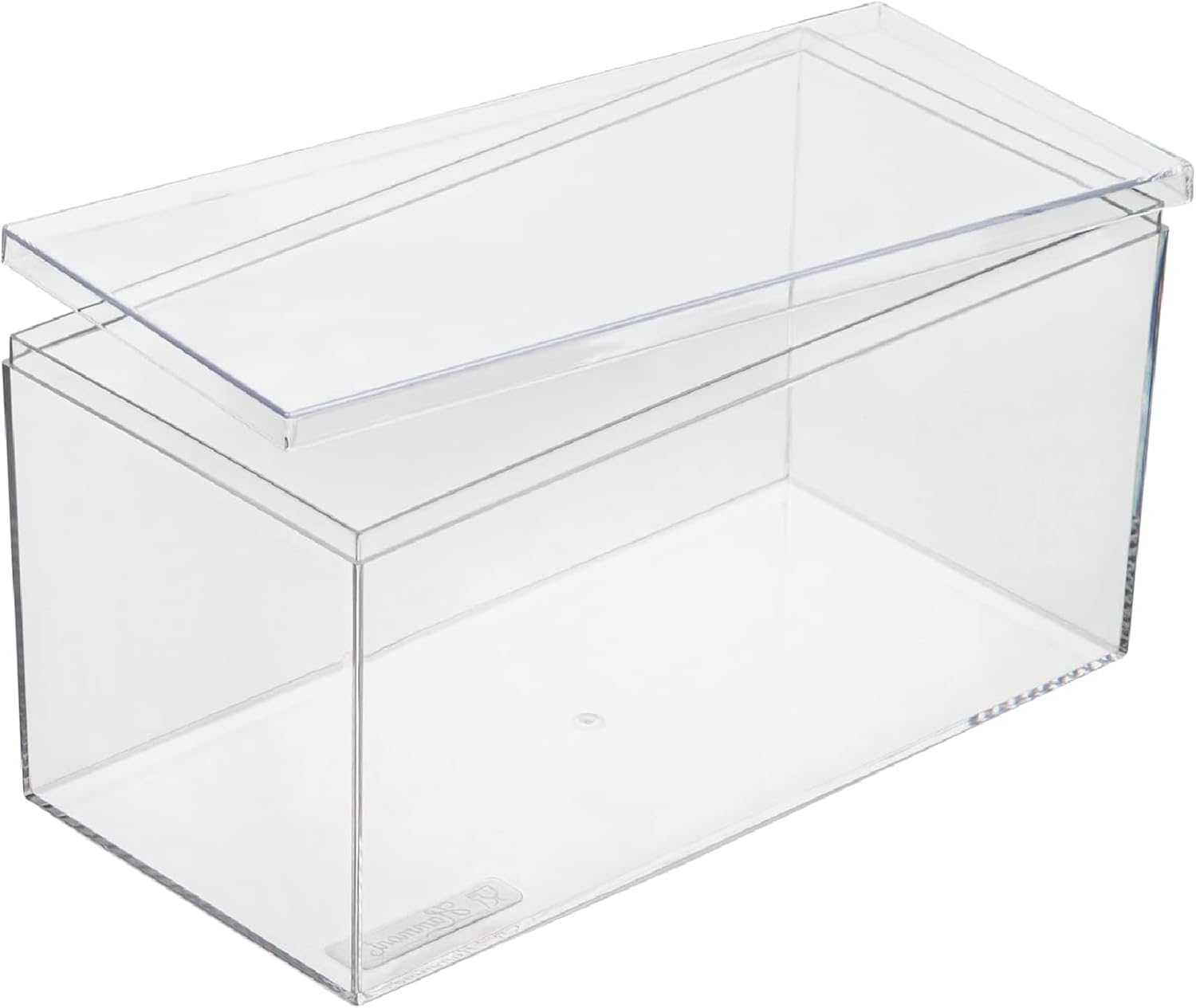 Hammont Rectangle Acrylic Box - Shelf Organizer Bins - Clear Storage Containers - Candy Party Favors | Bathroom Storage | Makeup Cosmetic Organization | 7.5"x3.75"x2" (4 Pack)