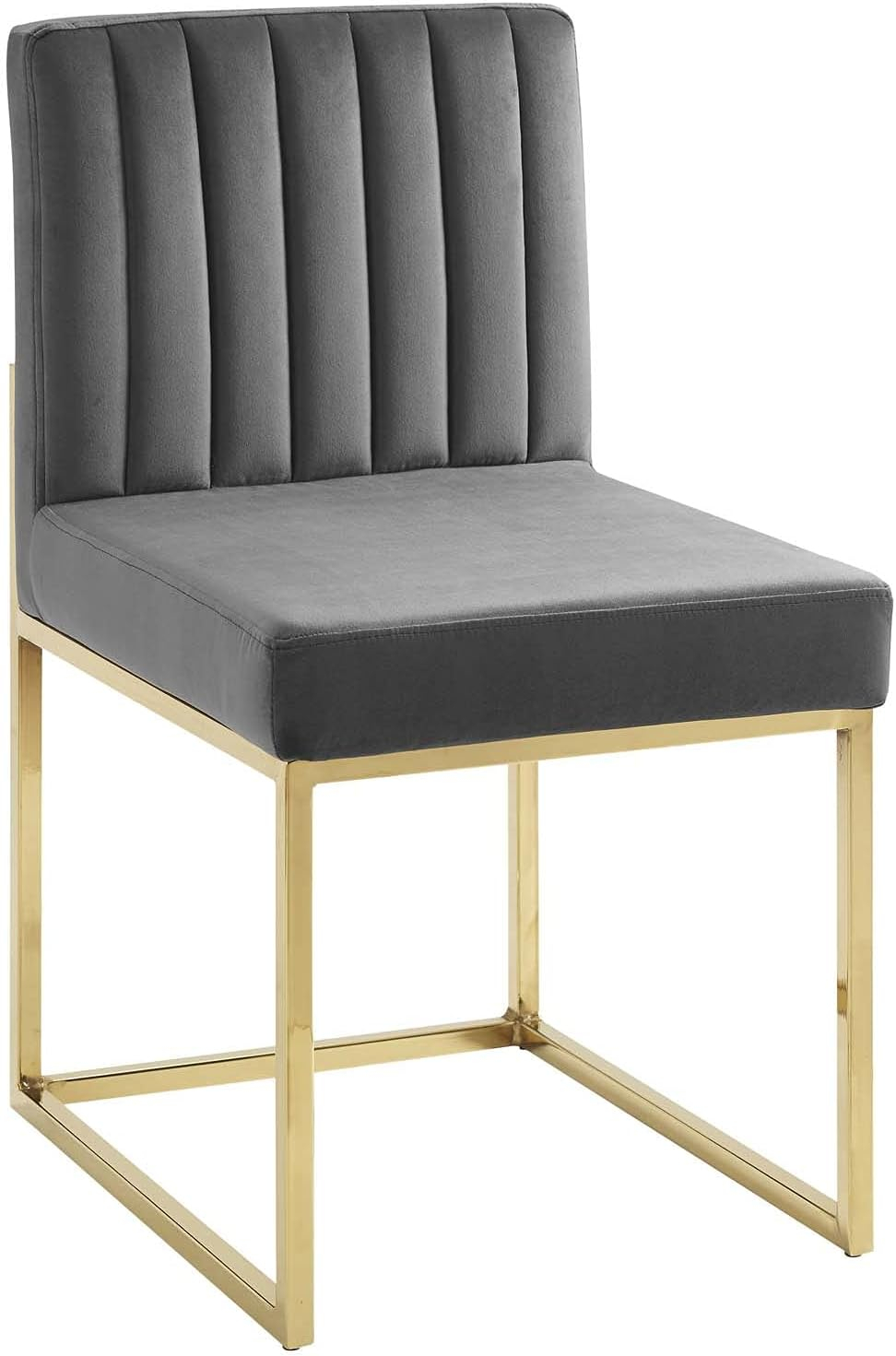 Modway Carriage Channel Tufted Sled Base Performance Velvet Dining Chair