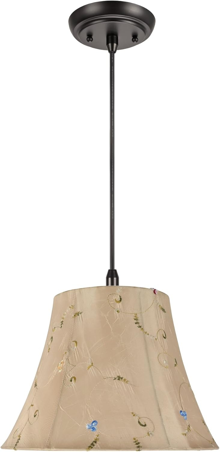Aspen Creative Pumpkin Gold 70018 One-Light Pendant with Bell Shaped (Spider) Shade, 7 x 13 x 9 1/2