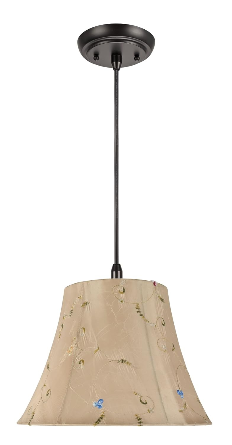 Aspen Creative Gold 70017 One-Light Pendant with Bell Shaped (Spider) Shade, 7 x 13 x 9 1/2