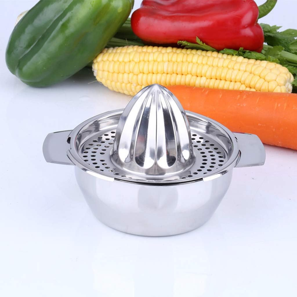 Portable Stainless Steel Citrus Juicer with Bowl Container