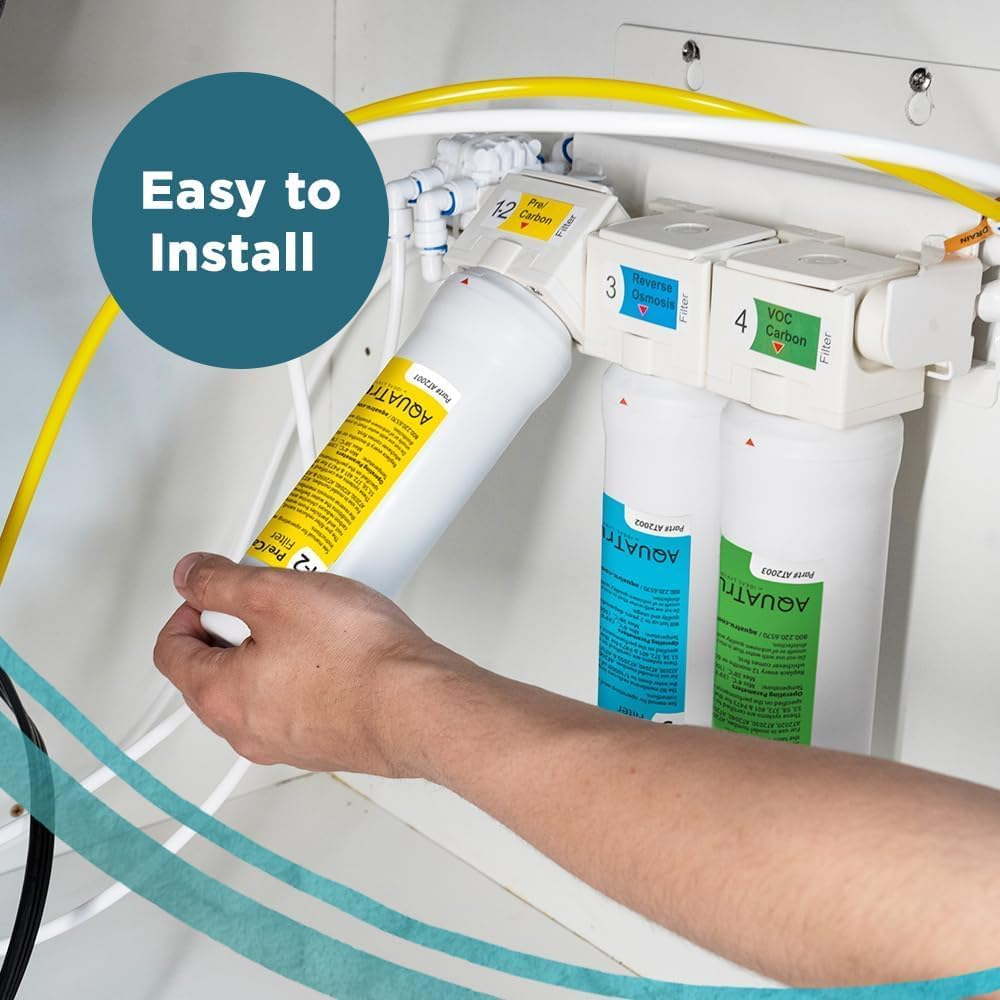 AquaTru - Replacement 2 Stage Pre-Filter (Stages 1 & 2) for Countertop Reverse Osmosis Water Filter Purification System (AquaTru Classic, Connect & Under Sink AquaTru Water Purifier)