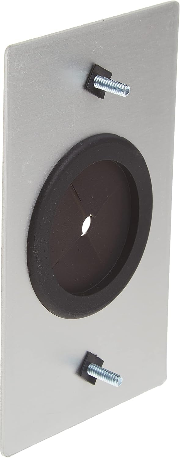 C2G 40489 1.5in Grommet Cable Pass Through Single Gang Wall Plate