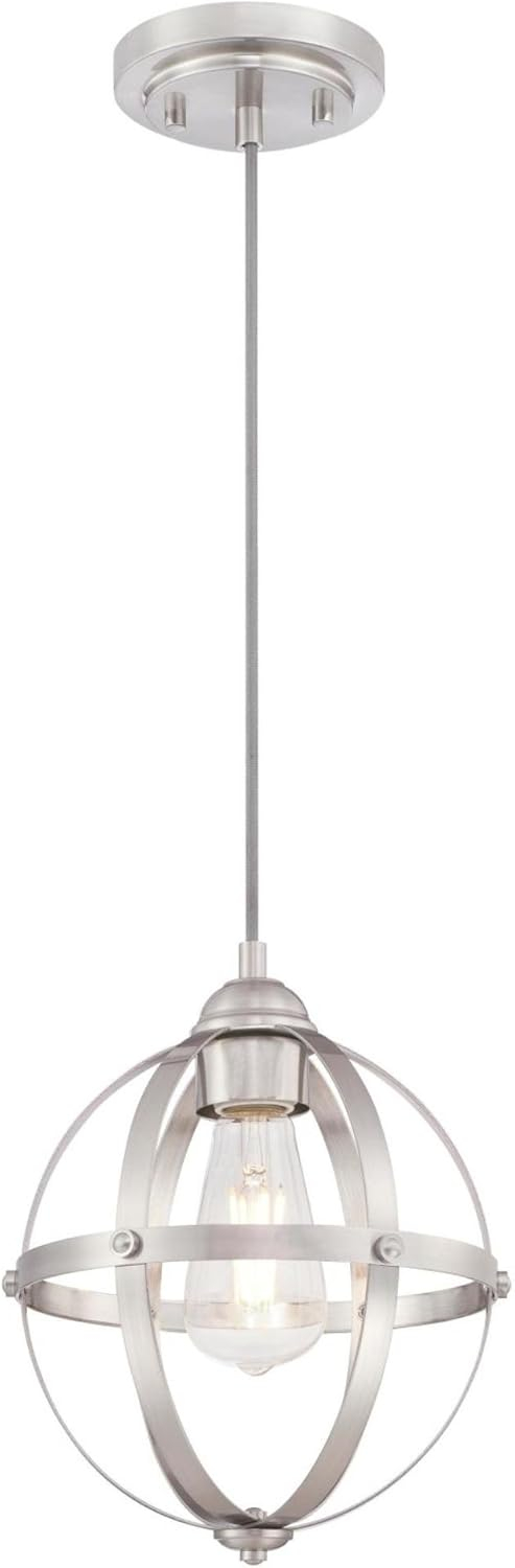 Westinghouse Lighting 6362000 10.24 x 9.84 x 9.84 in. 1 Light Mini Pendant, Brushed Nickel