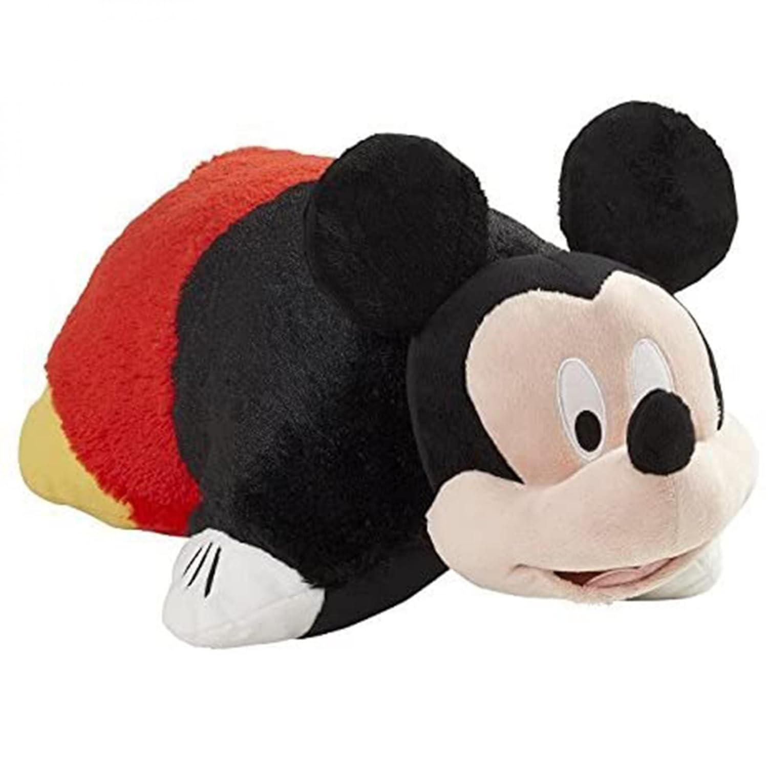 Pillow Pets Disney Mickey Mouse Stuffed Animal Plush, 16", Black/Red/Yellow