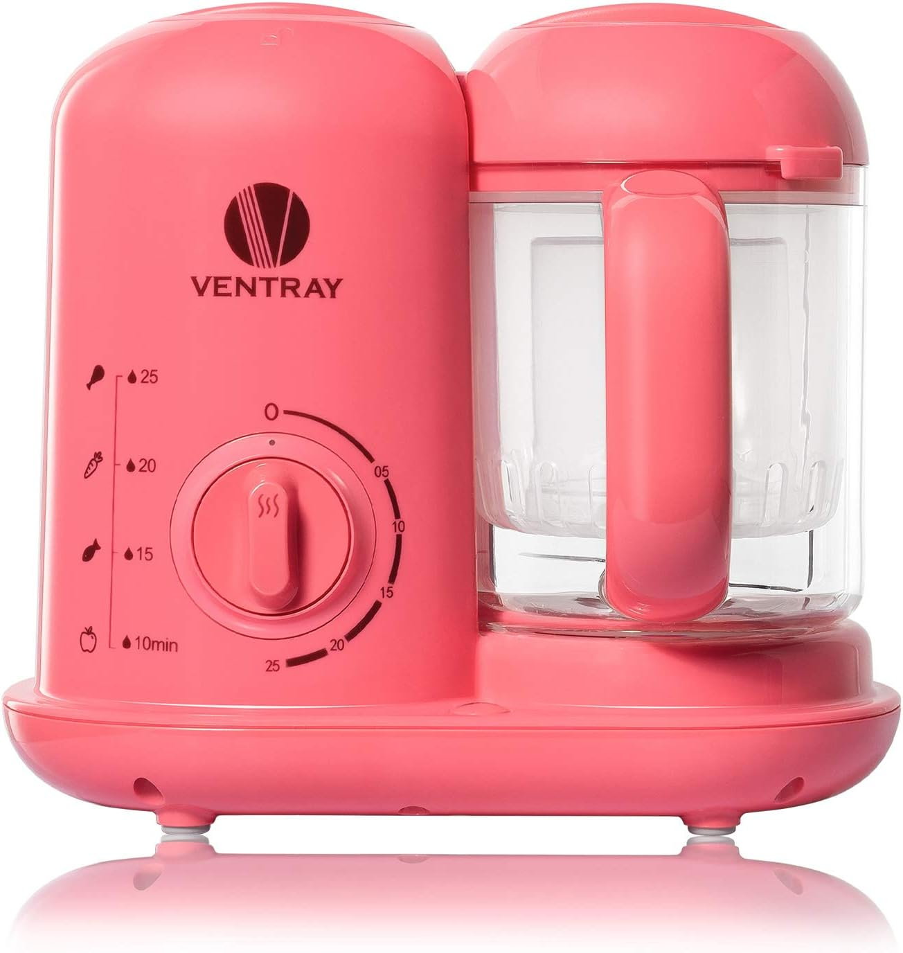 Ventray Baby Food Maker Steamer and Blender, Puree Food Processor for Baby Toddler, All-in-one Auto Cooking, Easy to Clean, BPA-Free - Pink