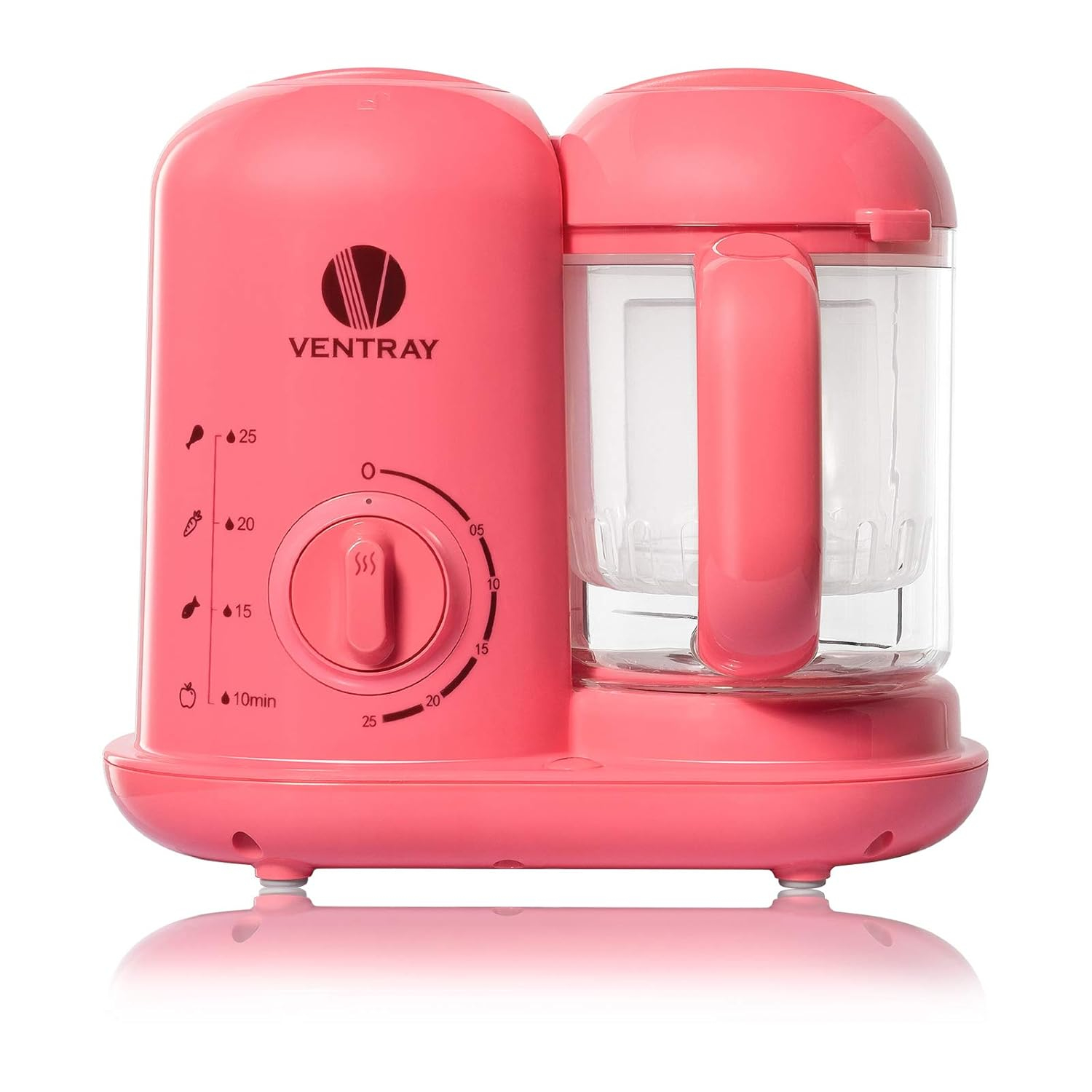 Ventray Baby Food Maker Steamer and Blender, Puree Food Processor for Baby Toddler, All-in-one Auto Cooking, Easy to Clean, BPA-Free - Pink