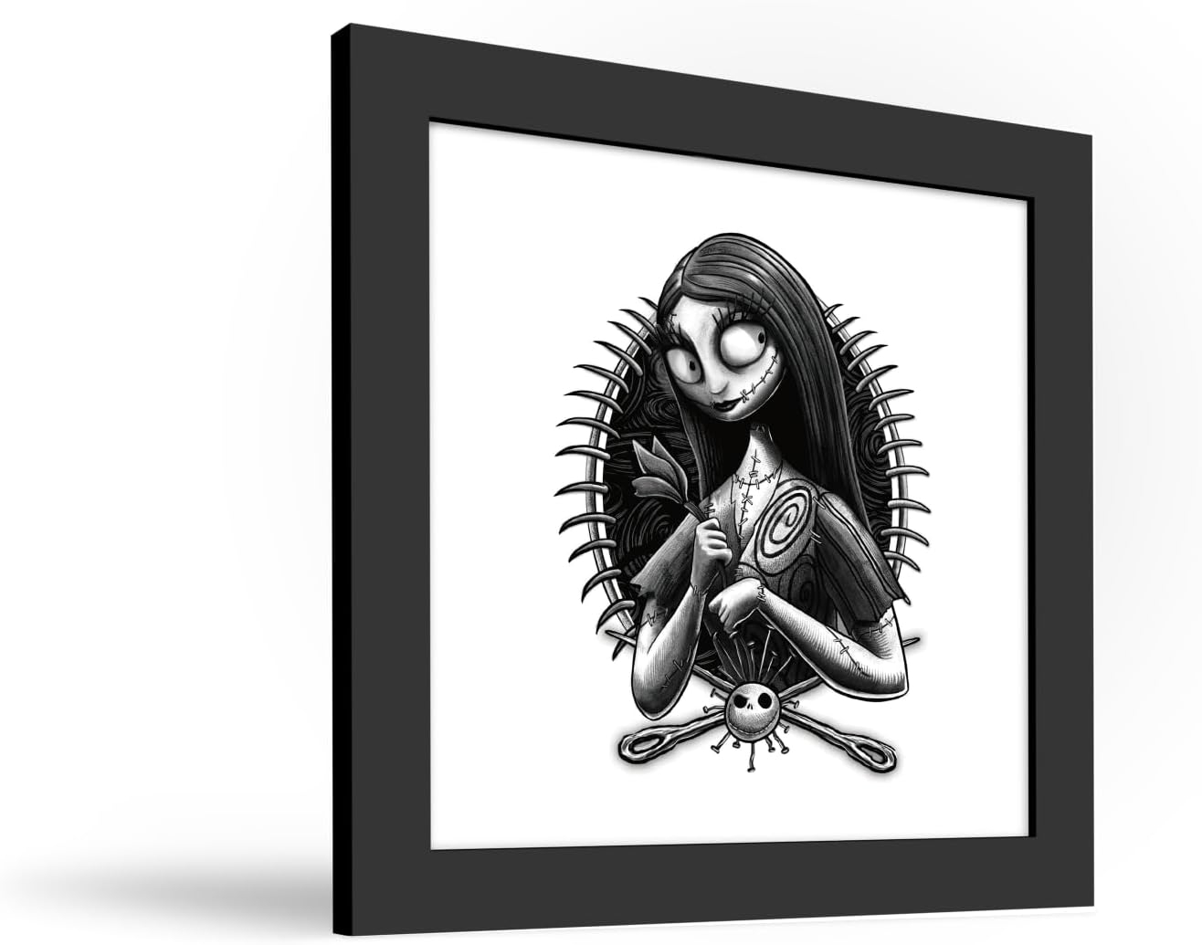 Gallery Pops Disney The Nightmare Before Christmas - Sally Ragdoll Portrait Wall Art, Black Framed Version, 12" x 12"