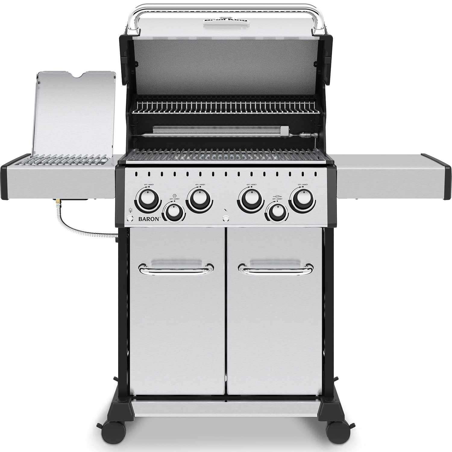 Broil King 875947 Baron S 490 Pro IR, Natural Gas (NG), Stainless Steel, Black