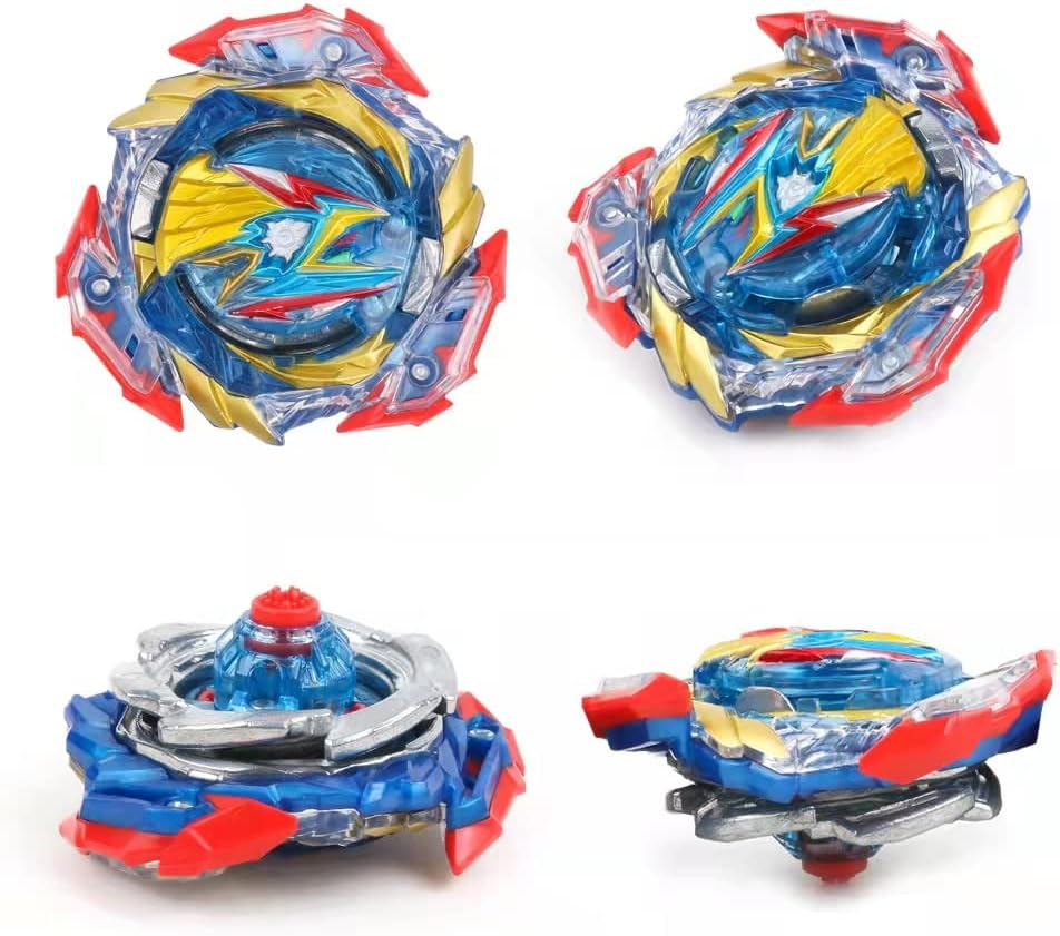 Bey Burst Gyro Toy Set Great Birthday Gift for Boys Children Kids 6 8+ Metal Fusion Attack Top Grip Blade Set with Battling Game Storage Box 8 Top Burst Gyros 3 Two-Way Launcher 2 Handles