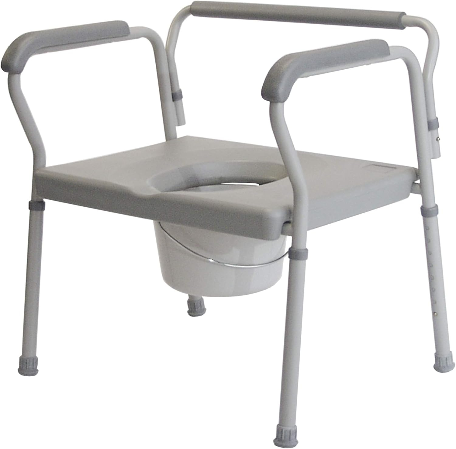 Graham-Field 7446A-2 Lumex 3-in-1 Bariatric Bedside Commode Chair, Raised Toilet Seat, Toilet Safety Rails, Supports 400 lbs., Pack of 2