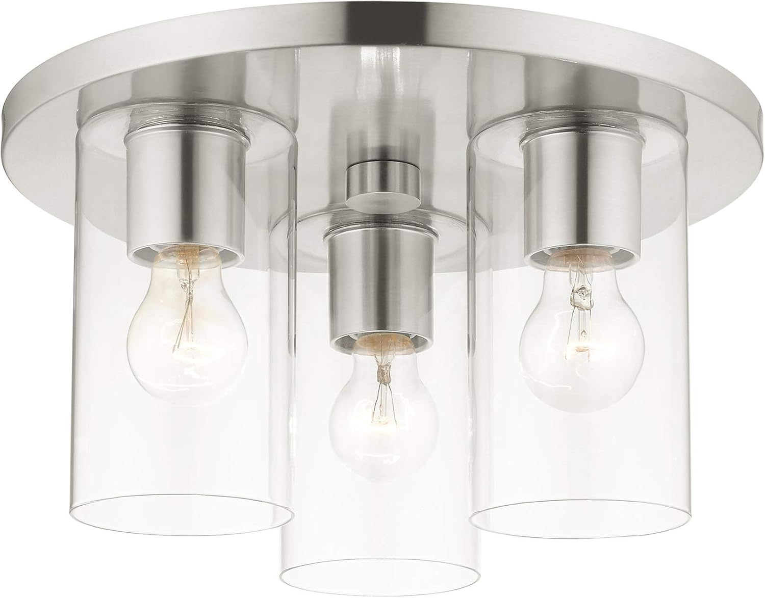 Livex Lighting Zurich 3 - Light Flush Mount in  Brushed Nickel