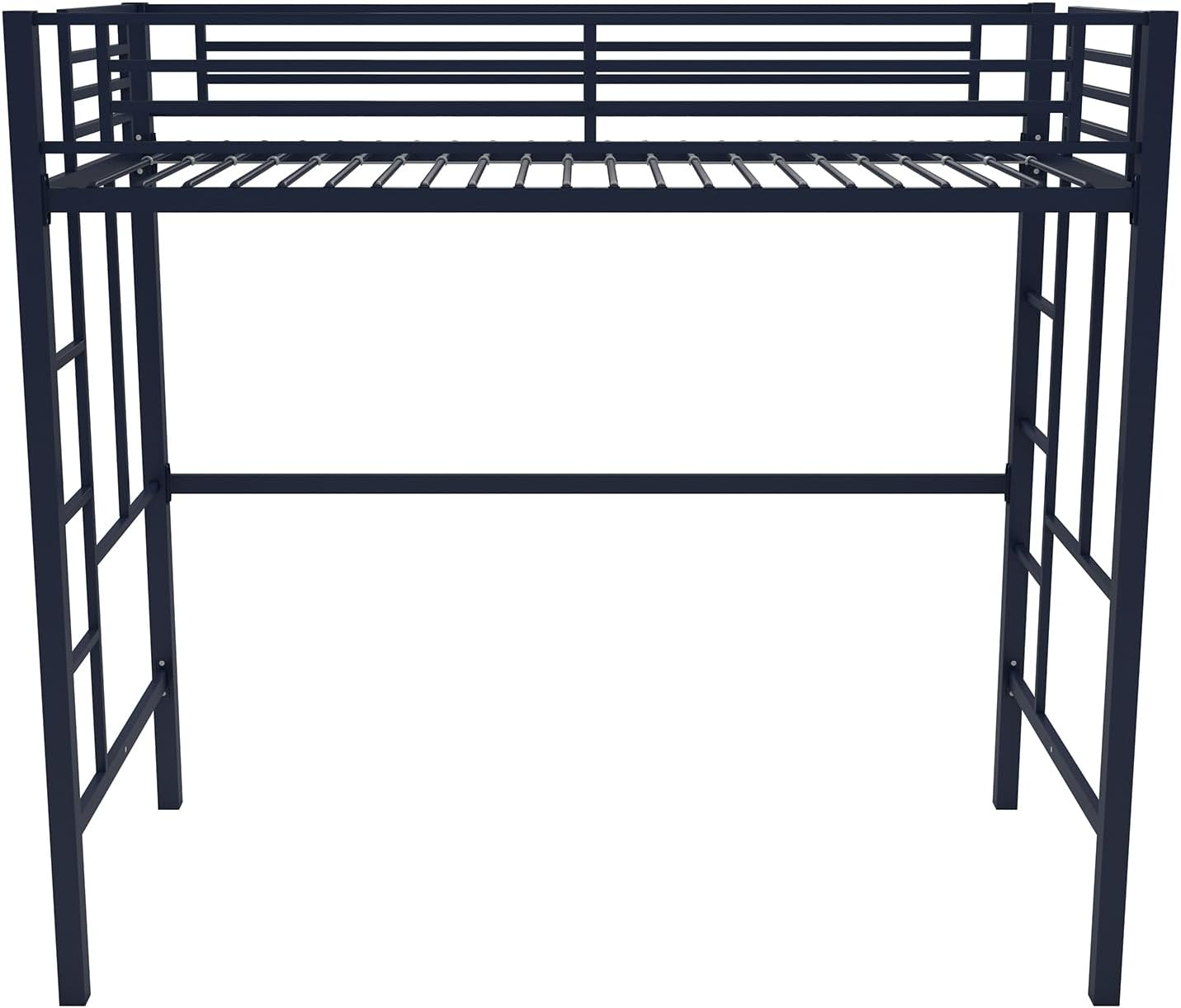 Your Zone Brittain Twin Metal Loft Bed, Pink