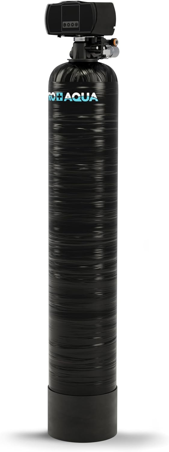 PRO+AQUA Whole House Filter System For Well Water, High Capacity, Proven Contaminant Removal, Auto-Clean, Small Footprint, Zero Water Pressure Drop, US Customer Support, 5 Year Warranty, Built in USA