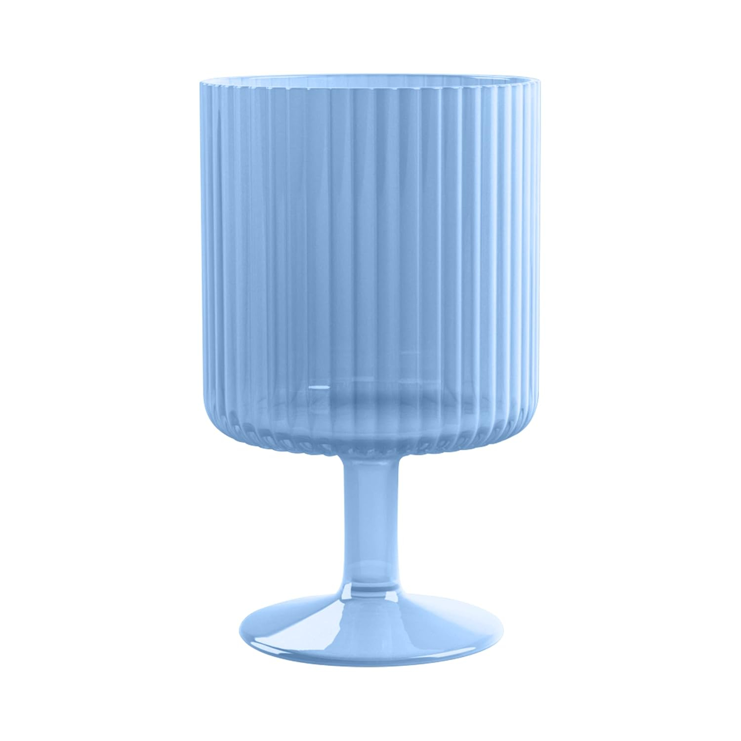 Blue Polypropylene Shatterproof Stacking Goblet Set of 6