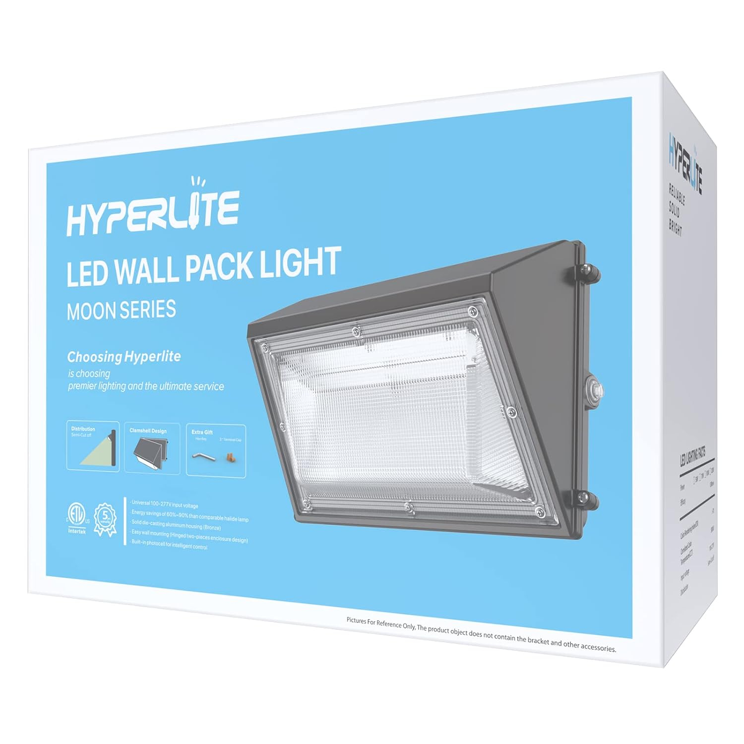 HYPERLITE 120W LED Wall Pack Light with Dusk-to-Dawn Photocell, Ideal Outdoor Security Lighting Commercial and Industrial LED Wall Lights for Parking lot Garage Warehouse Factory ETL Listed