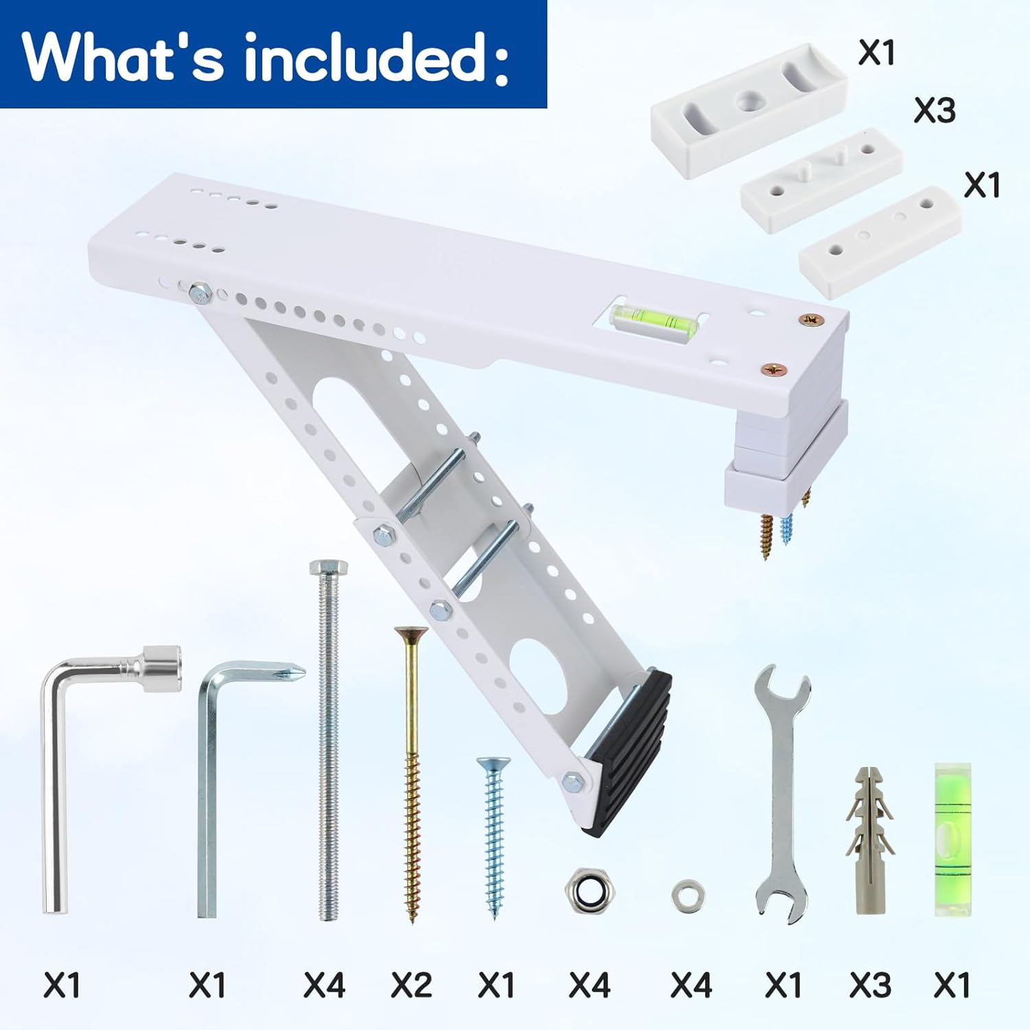 Window Air Conditioner Bracket, Light Duty Support Bracket, Up to 85 lbs, Universal to Fit 5,000 to 12,000 BTU AC Units