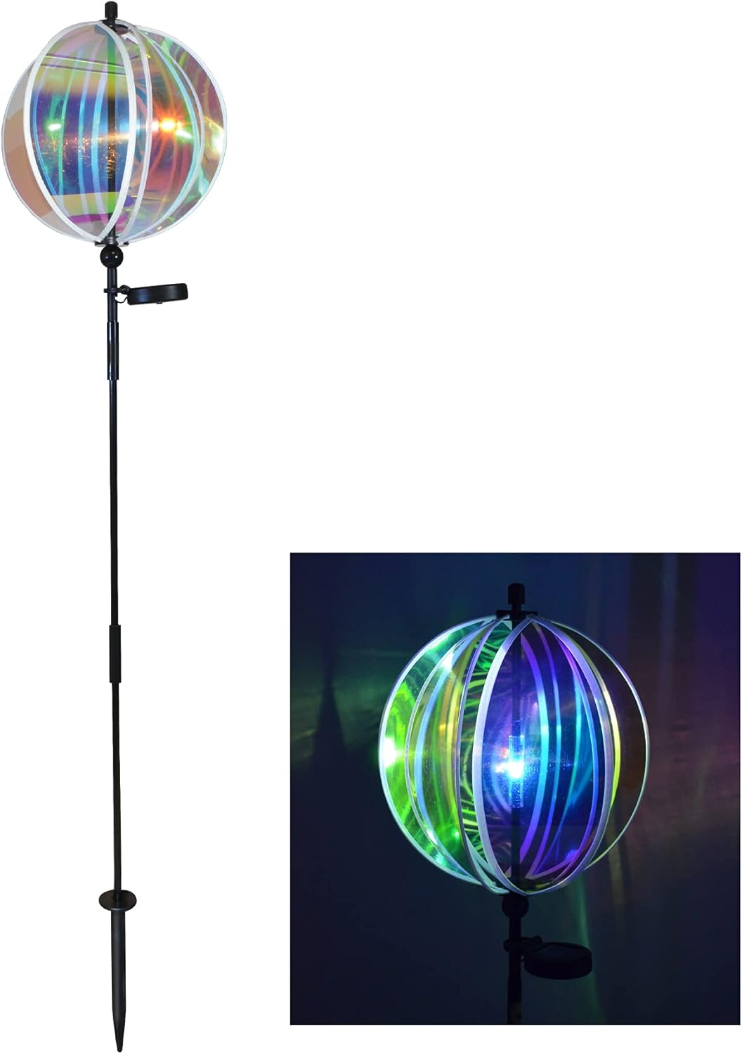 In the Breeze 2657 11 Inch Iridescent Solar Light Gazing Ball