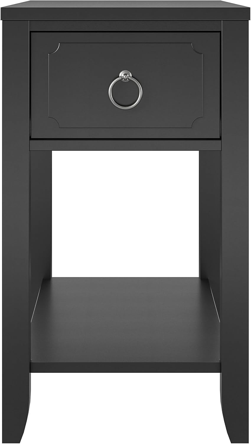 Novogratz Her Majesty Narrow Side Table, Black