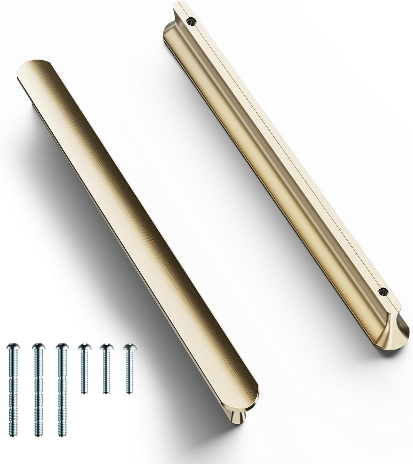 Cobbe Elite 10 Pack Luxurious Brushed Gold Cabinet Pulls, 5 Inch Hole Center, Handles & Knobs for Kitchen and Bathroom Cabinets and Drawers