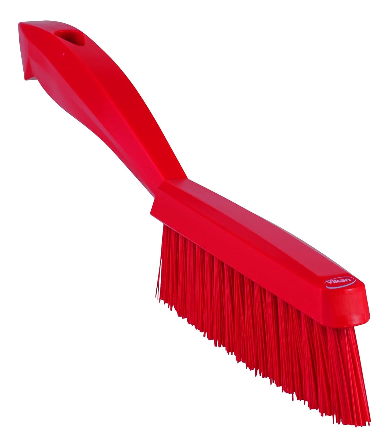 Red Stiff Bristle Hand Scrubbing Brush for Narrow Slots