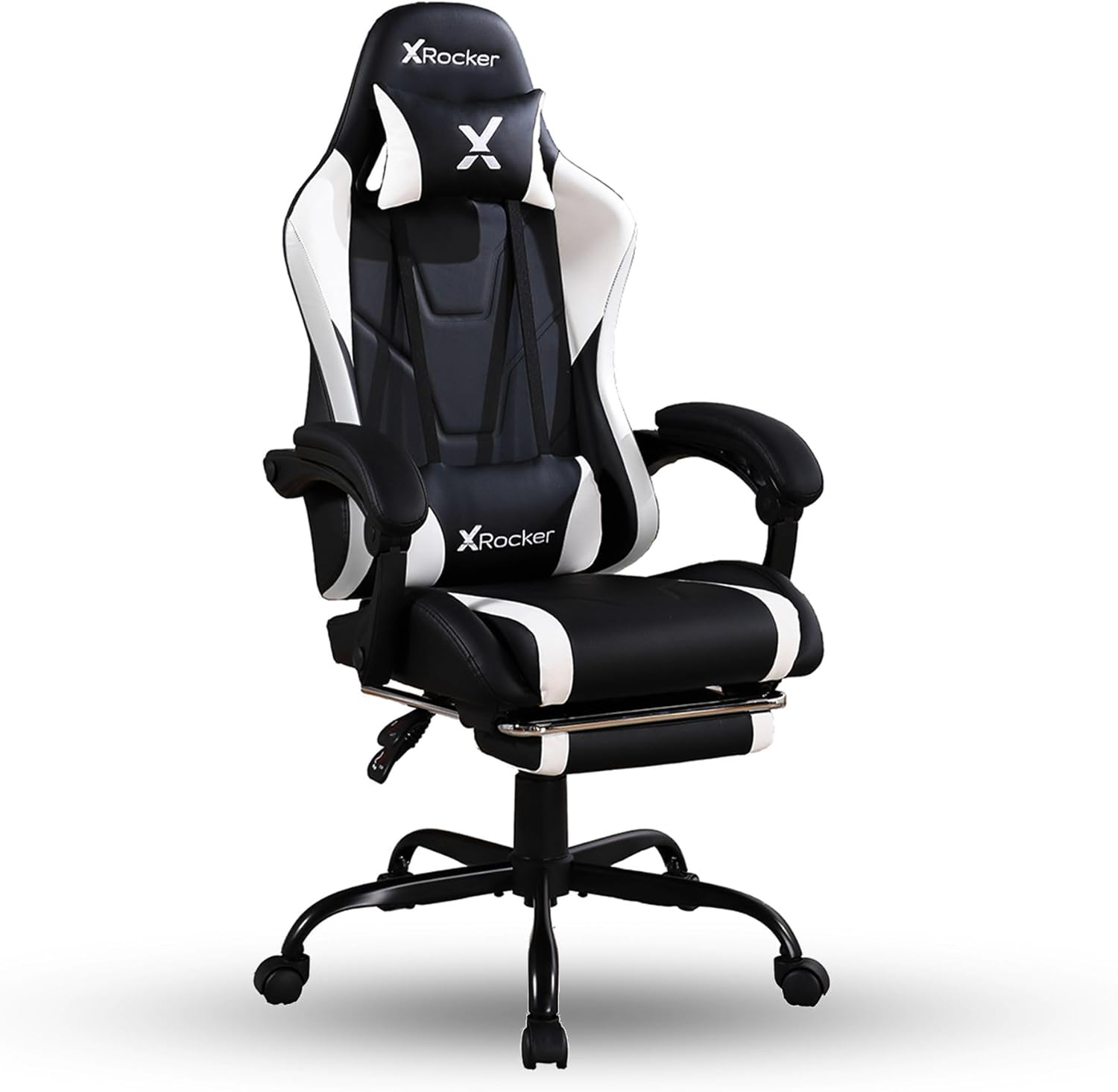 X Rocker Rogue 2.0 Bluetooth PC Chair, Gray, 25.6 x 23.62 x 43.5