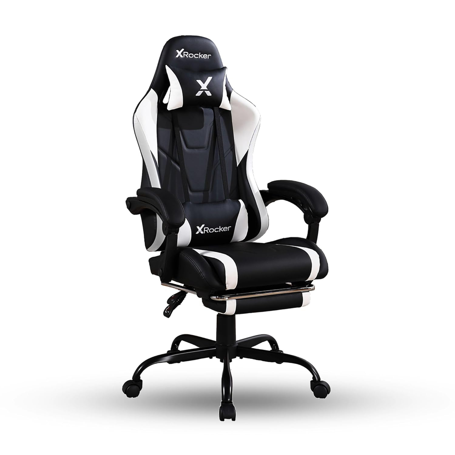 X Rocker Rogue 2.0 Bluetooth PC Chair, Gray, 25.6 x 23.62 x 43.5