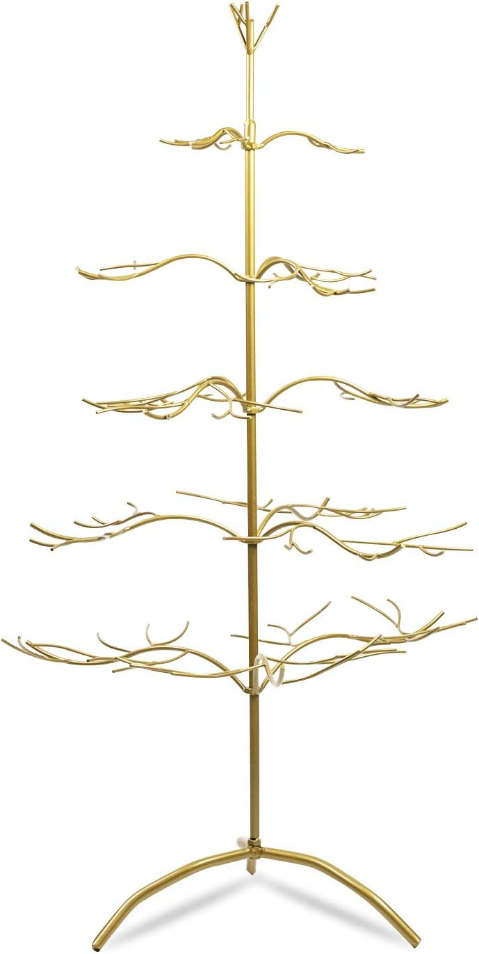 Elegant 36" Silver Metal Christmas Tree & Jewelry Organizer