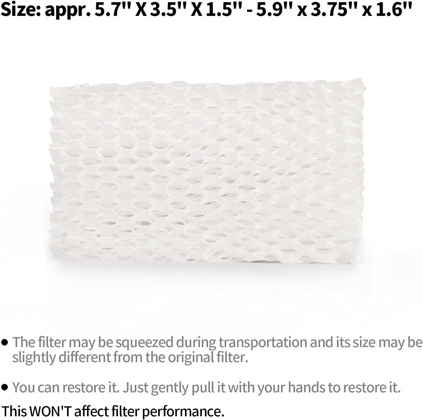 4Pcs Humidifier Wicking Filters Replacement Filter Compatible with Relion WF813 ReliOn RCM-832