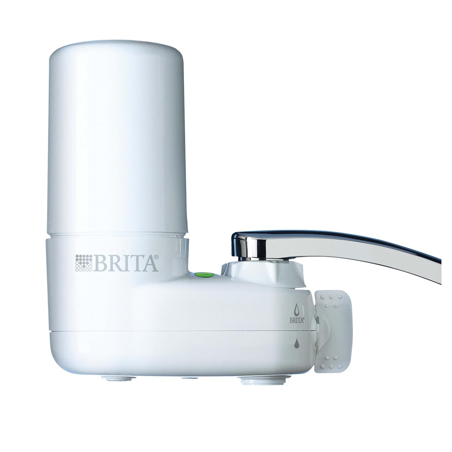 Brita Basic Faucet Mount System, Water Filter Reduces Lead and Chlorine, White