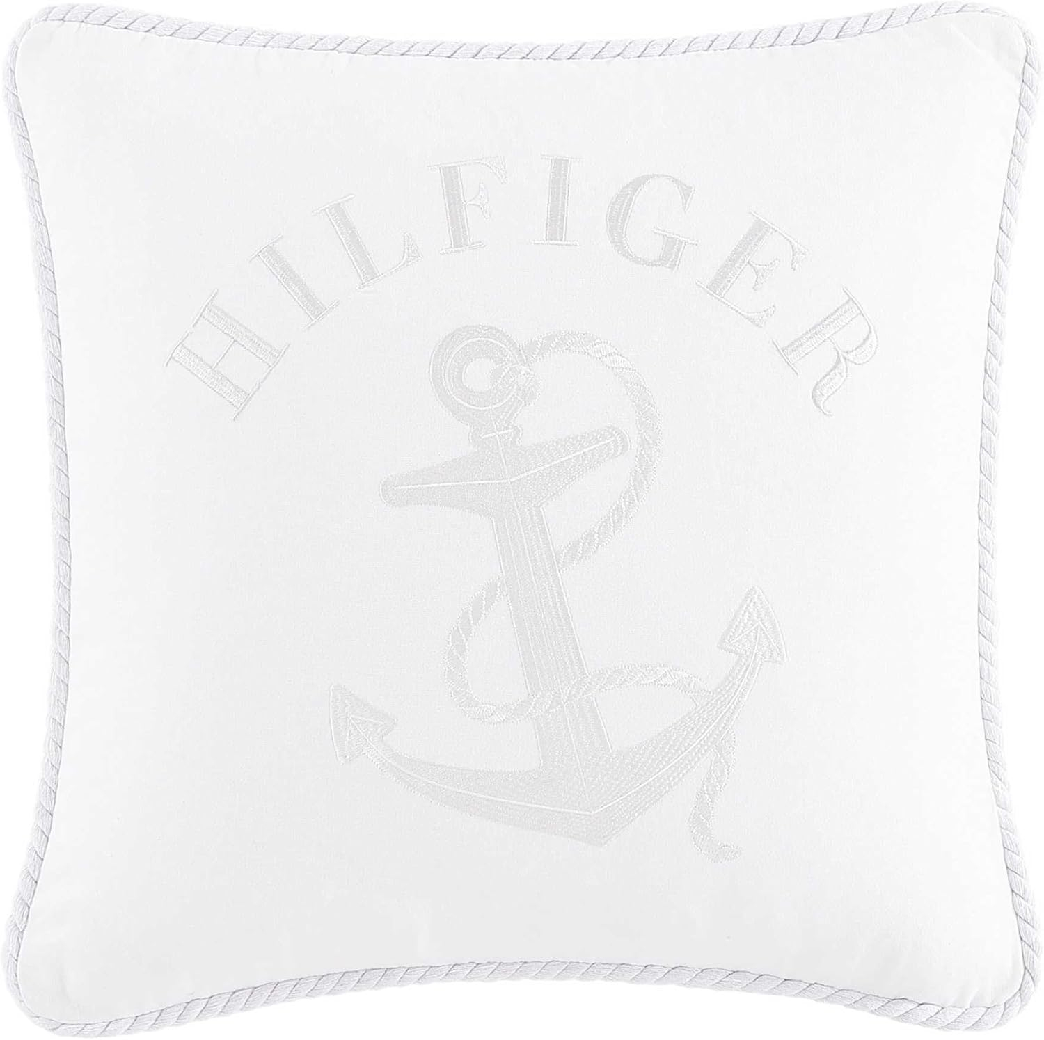 Tommy Hilfiger Tommy Hilfiger Anchor With Rope White Throw Pillow